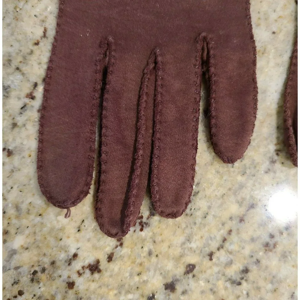 Vintage Woven Nylon? Brown Stitched 8